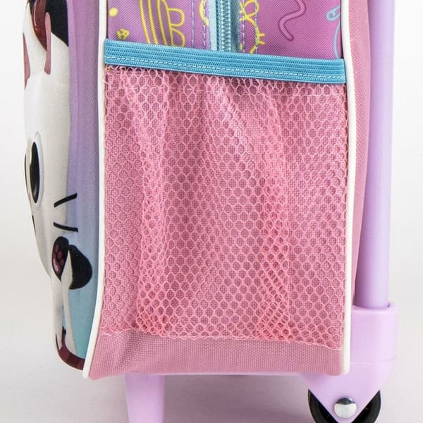 3D Koululaukku pyörillä Gabby's Dollhouse Pinkki