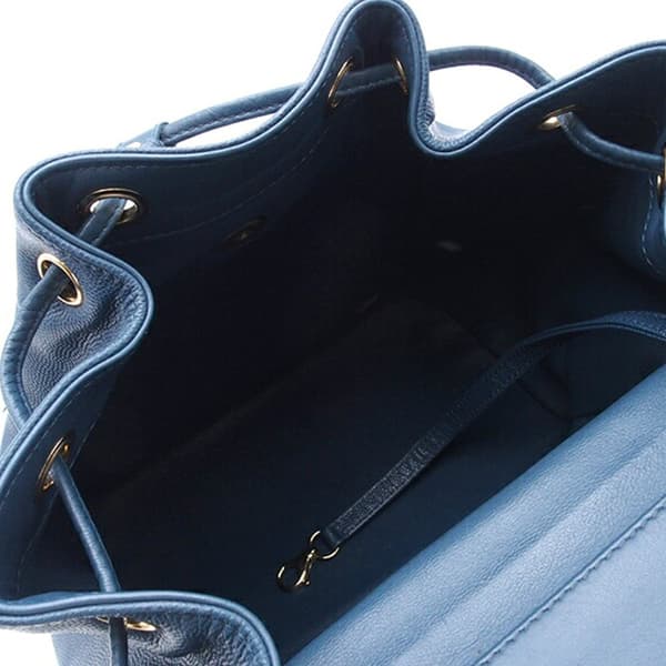Pre-owned Chanel Caviar Business Affinity Backpack Blue