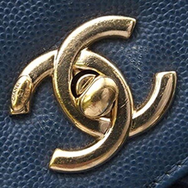 Pre-owned Chanel Caviar Business Affinity Backpack Blue