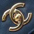 Miniatyrbild 8 av 10: Pre-owned Chanel Caviar Business Affinity Backpack Blue