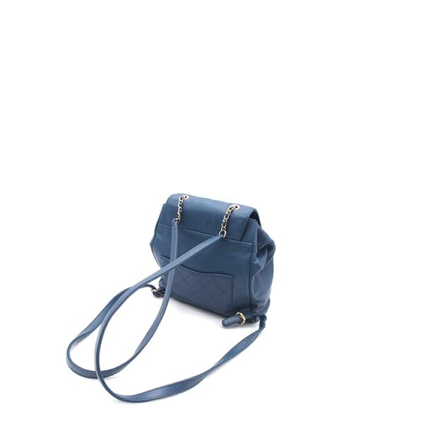 Pre-owned Chanel Caviar Business Affinity Backpack Blue