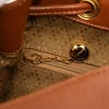 Miniatyrbilde 7 av 10: Pre-owned Gucci Medium Calfskin Bamboo Drawstring Backpack Brown