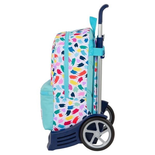 Skolväska med hjul Benetton Painting Multicolour