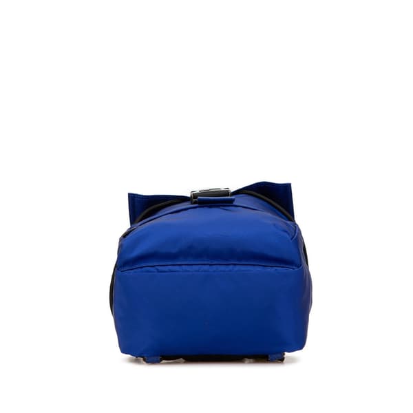 Pre-owned Fendi Medium Econyl Santander Cuoio Roma Fendiness Backpack Blue