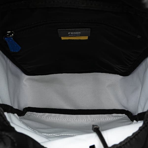 Pre-owned Fendi Medium Econyl Santander Cuoio Roma Fendiness Backpack Blue
