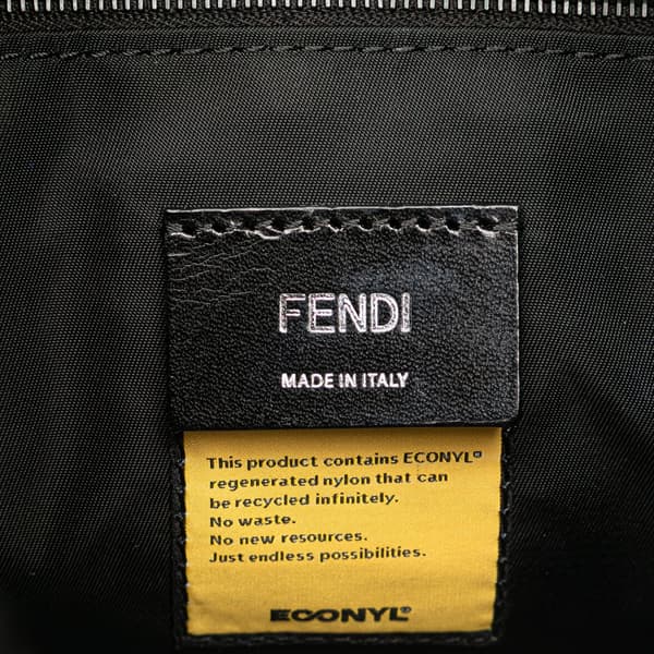 Pre-owned Fendi Medium Econyl Santander Cuoio Roma Fendiness Backpack Blue
