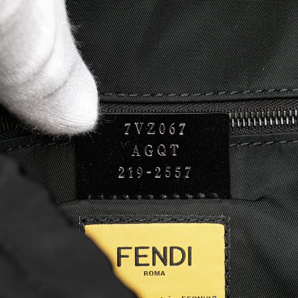 Pre-owned Fendi Medium Econyl Santander Cuoio Roma Fendiness Backpack Blue