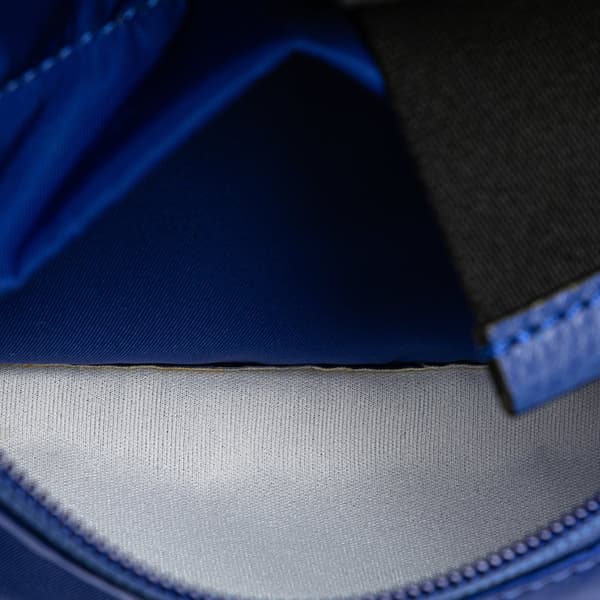 Pre-owned Fendi Medium Econyl Santander Cuoio Roma Fendiness Backpack Blue