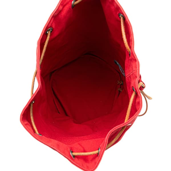 Pre-owned Hermès Toile Polochon Mimile Red