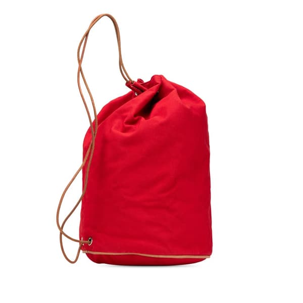 Pre-owned Hermès Toile Polochon Mimile Red