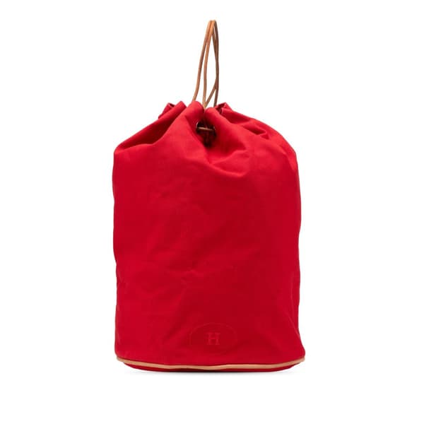Pre-owned Hermès Toile Polochon Mimile Red