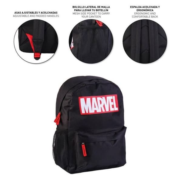 Ryggsäck - Marvel - Avengers - Svart - 30x41x14 cm - Praktisk och hållbar