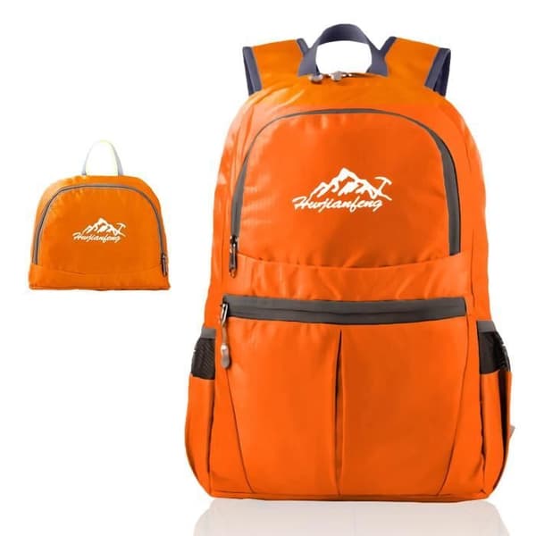 Intirilife ultralätt hopfällbar ryggsäck - Orange - 36L - vattentät - vandring