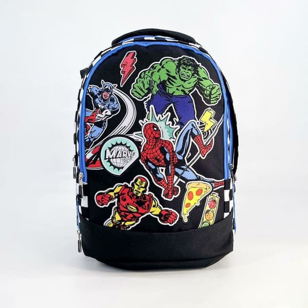 Skoletaske The Avengers Sort 31 x 14 x 41 cm