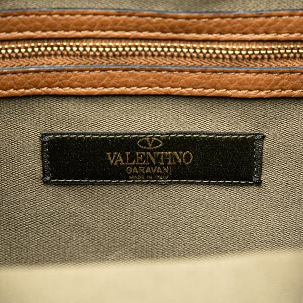 Pre-owned Valentino Canvas Camouflage Backpack Brown