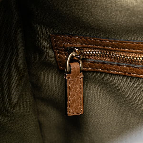 Pre-owned Valentino Canvas Camouflage Backpack Brown