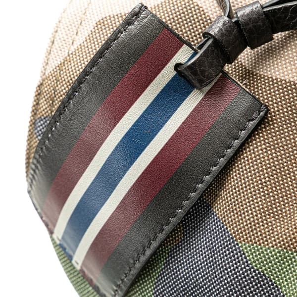 Pre-owned Valentino Canvas Camouflage Backpack Brown