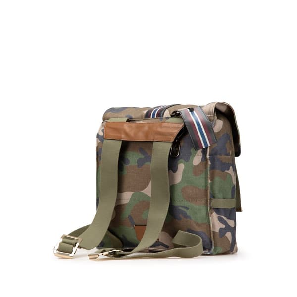 Pre-owned Valentino Canvas Camouflage Backpack Brown