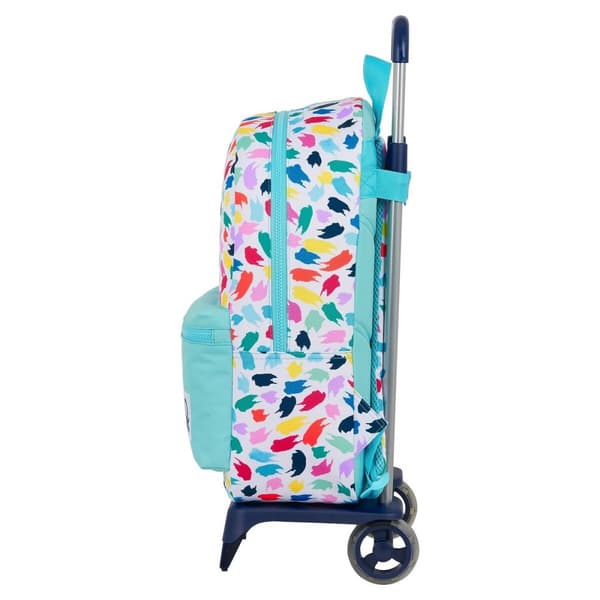 Skolväska med hjul Benetton Painting Multicolour