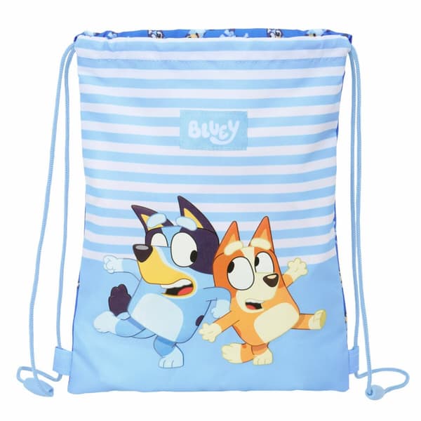 Skopåse med remmar Bluey Let's play Blå 26 x 34 x 1 cm