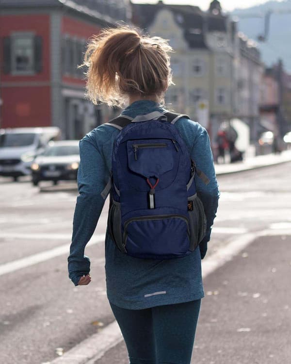 Lollanda Foldbar Lille Rygsæk, 20 L Ultralet Rygsæk, Foldbar Vandrerygsæk, Unisex Sammenfoldelig Rygsæk