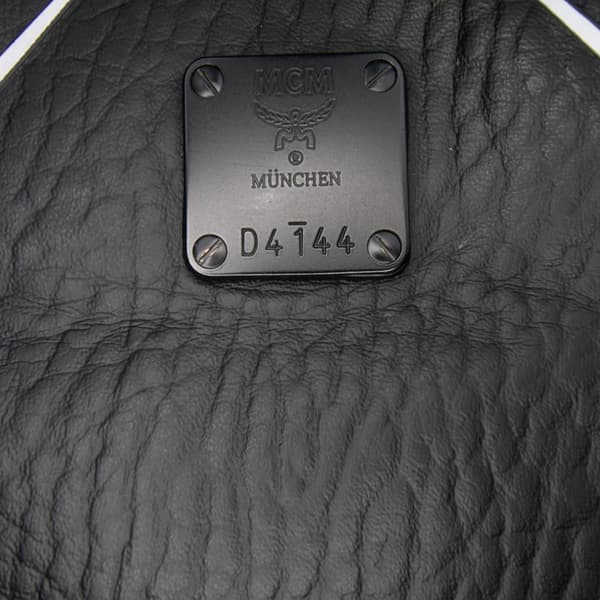 Pre-owned MCM Medium Visetos Leather Stark MCmotor Backpack Black