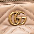 Miniatyrbilde 7 av 10: Pre-owned Gucci GG Marmont Round Matelasse Leather Backpack Pink