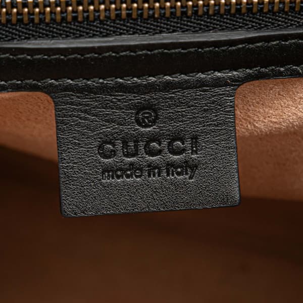 Pre-owned Gucci Calfskin Bamboo Trapuntata Queen Margaret Backpack Black