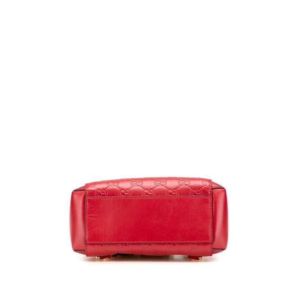Pre-owned Gucci Guccissima Padlock Backpack Red