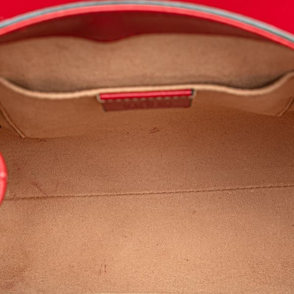 Pre-owned Gucci Guccissima Padlock Backpack Red