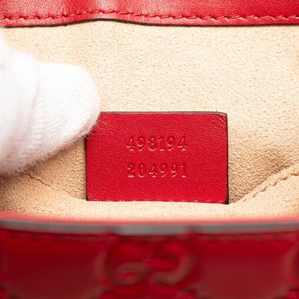 Pre-owned Gucci Guccissima Padlock Backpack Red