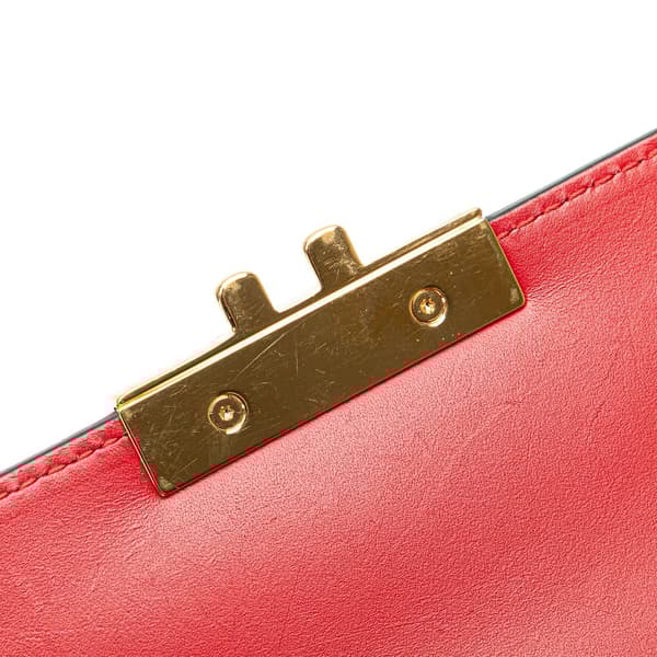 Pre-owned Gucci Guccissima Padlock Backpack Red