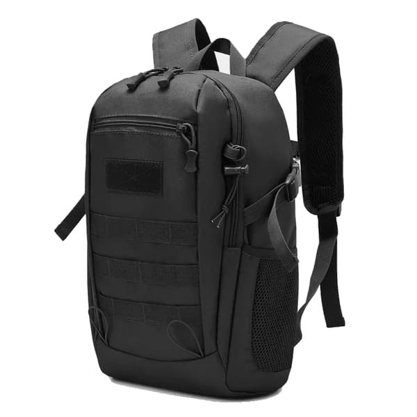 Taktisk Campingryggsäck, Vattentålig Nylon, Resa och Vandring Funktion, Molle System,Svart S