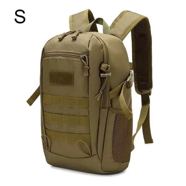 Taktinen Retkeilyreppu, Vesitiivis Nylon, Matkailu- ja Vaellustoiminto, Molle-järjestelmä,Khaki S