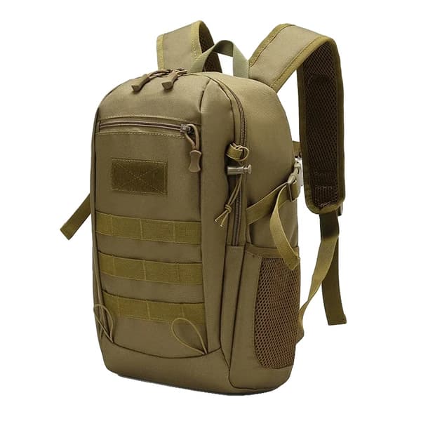 Taktisk Camping Rygsæk, Vandtæt Nylon, Rejse- og Vandrefunktion, Molle System,Khaki S