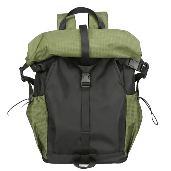 Vandretursrygsæk, Nylonmateriale, 20-35 liters kapacitet, Unisex design,Grøn