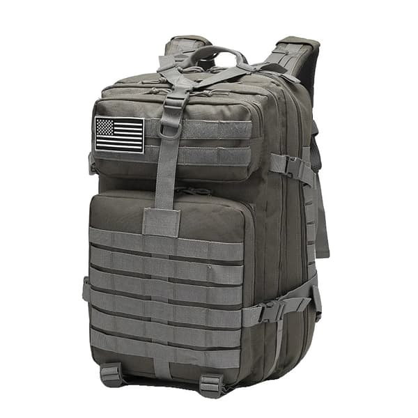 Taktisk Sportryggsäck, 36-55 Liters Kapacitet, Hållbart Oxfordmaterial, Flera Inre Fickor,Grå, 48x28x28cm