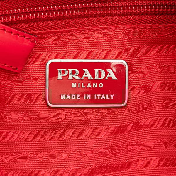 Pre-owned Prada Tessuto Backpack Red