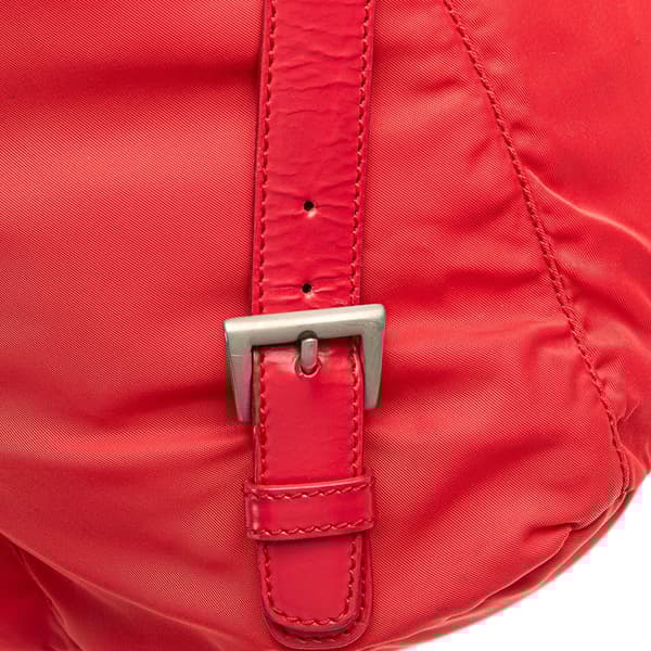 Pre-owned Prada Tessuto Backpack Red