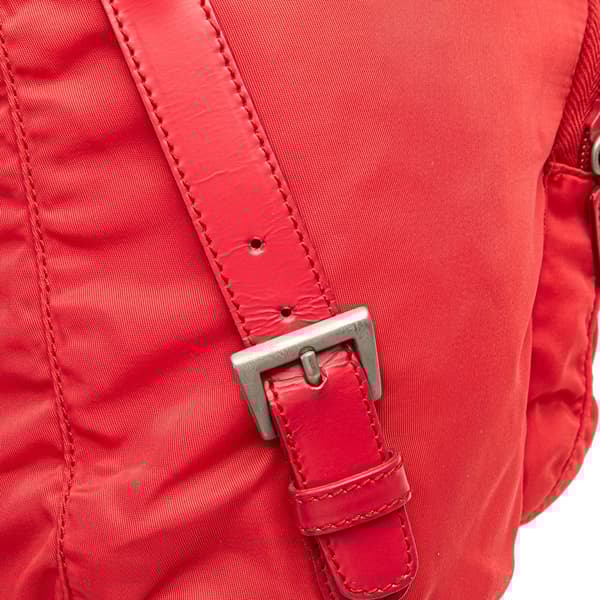 Pre-owned Prada Tessuto Backpack Red