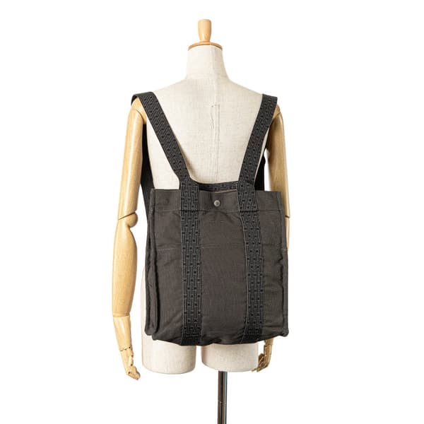 Pre-owned Hermès Canvas Herline Backpack MM Gray
