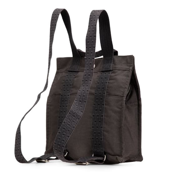 Pre-owned Hermès Canvas Herline Backpack MM Gray