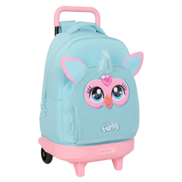 Skolväska med hjul Furby Himmelsblå 33 x 45 x 22 cm