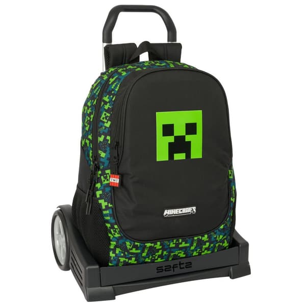 Skolerygsæk med Hjul Minecraft Tnt Multifarvet 32 x 44 x 16 cm
