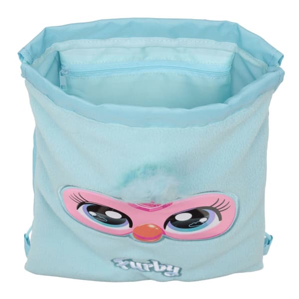 Skopåse med remmar Furby Himmelsblå 26 x 34 x 1 cm