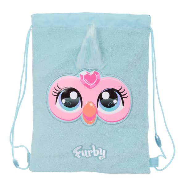 Skopåse med remmar Furby Himmelsblå 26 x 34 x 1 cm