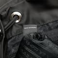 Miniatyrbilde 6 av 10: Pre-owned Prada Saffiano Trimmed Tessuto Drawstring Backpack Black