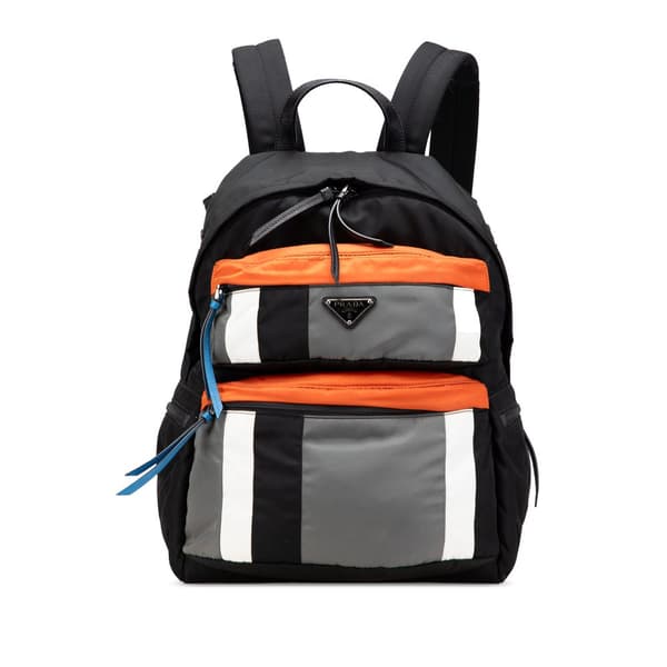 Pre-owned Prada Tessuto Patch Backpack Black