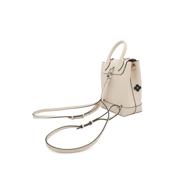 Pre-owned Louis Vuitton Calfskin Flowers Mini Lockme Backpack Pink