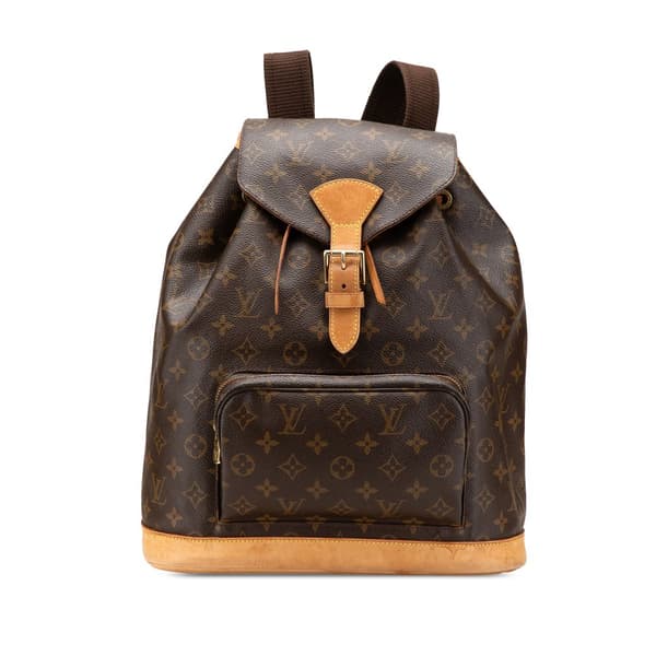 Pre-owned Louis Vuitton Monogram Montsouris GM Brown